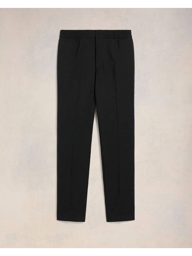 Banding Waist Wool Slacks Black - AMI - BALAAN 2