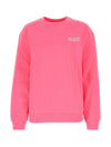 Women's Logo Print Cotton Sweatshirt Pink - GANNI - BALAAN 1