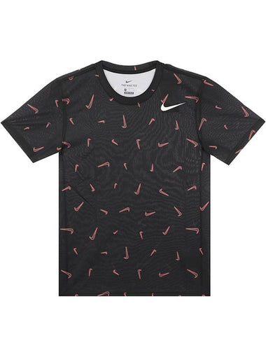 Dri-Fit Print Training Short Sleeve T-Shirt Black - NIKE - BALAAN 1