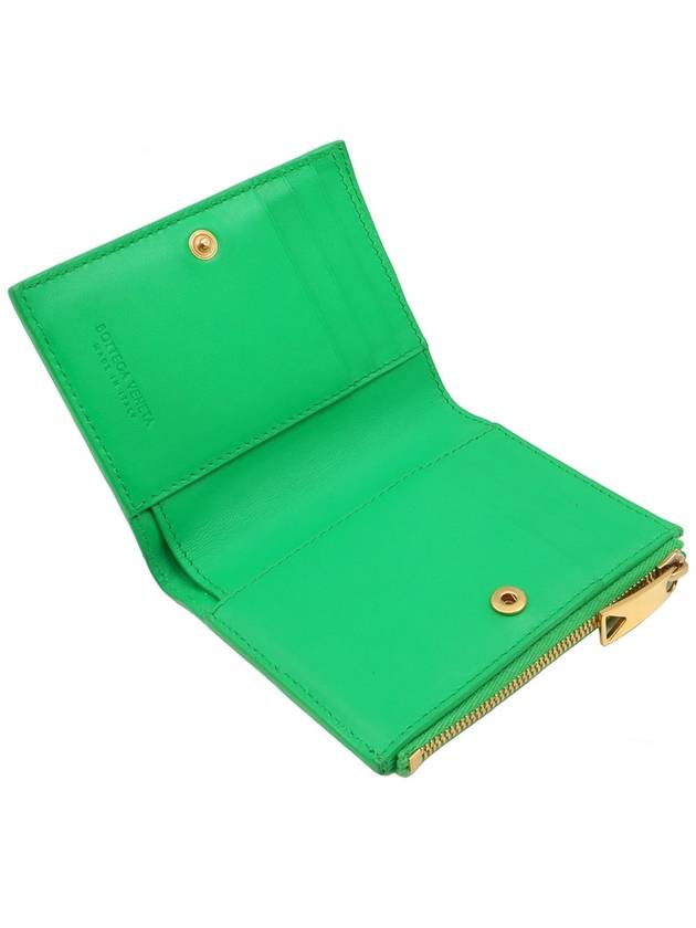 Paraket Green Lambskin Intrecciato Weaving Small Folder Cassette Bicycle Wallet - BOTTEGA VENETA - BALAAN 9