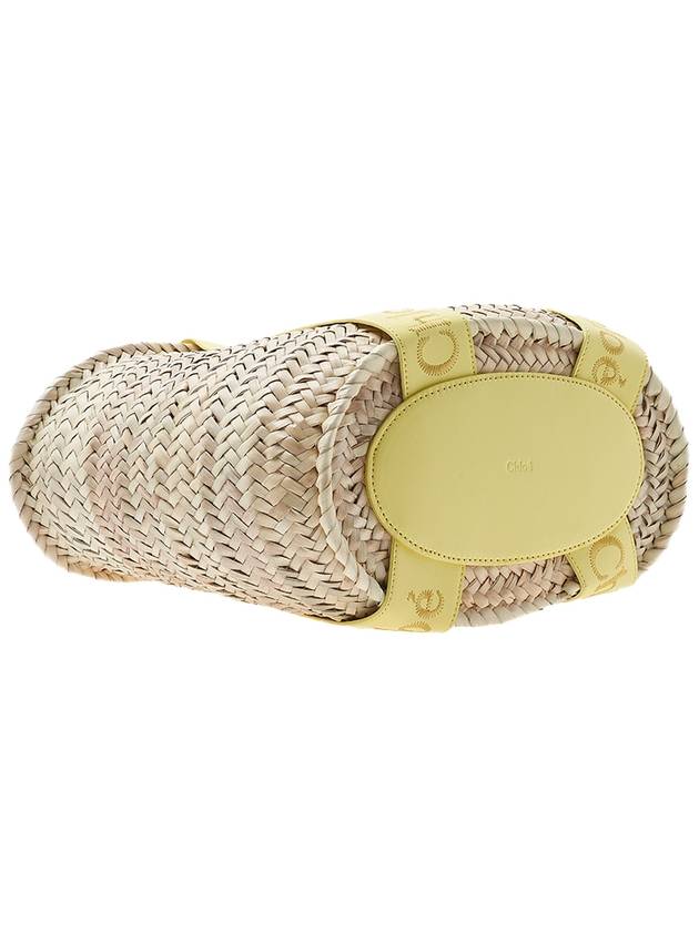 Sense Medium Raffia Basket Tote Bag Beige Yellow - CHLOE - BALAAN 6