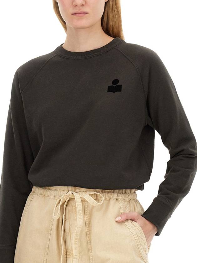 Mila Logo Crew Neck Sweatshirt Faded Black - ISABEL MARANT ETOILE - BALAAN 5