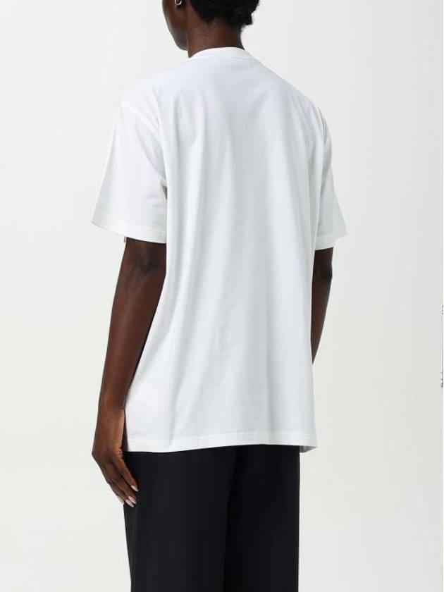 Check Cotton Short Sleeve T-Shirt White - BURBERRY - BALAAN 4