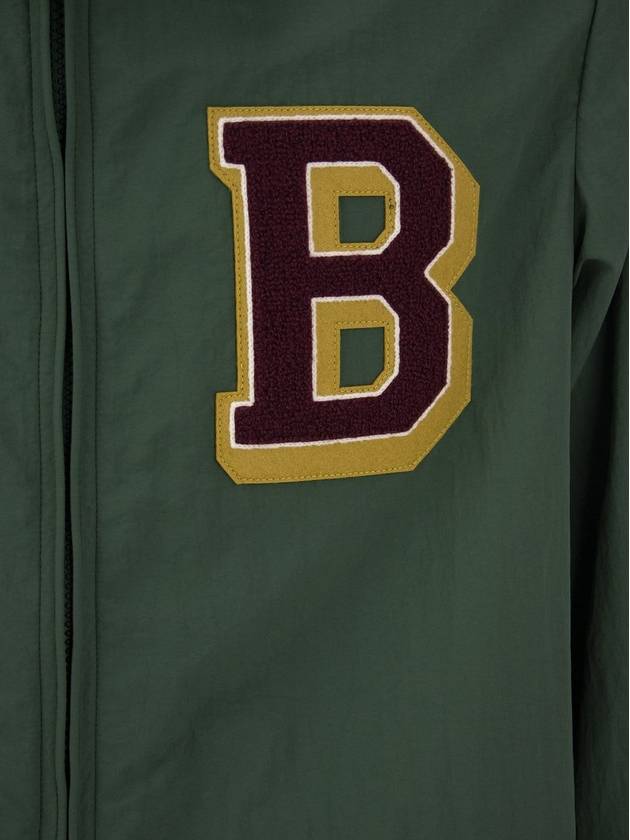 B Logo Patch Nylon Coach Jacket Racing Green - BARACUTA - BALAAN 5