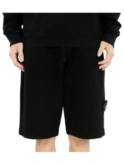 Wappen Patch Old Regular Fit Shorts Black - STONE ISLAND - BALAAN 2