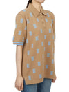 Monogram Short Sleeve Polo Shirt Camel - BURBERRY - BALAAN 4