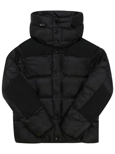 Logo Patch Hooded Down Padding Black - BURBERRY - BALAAN 2