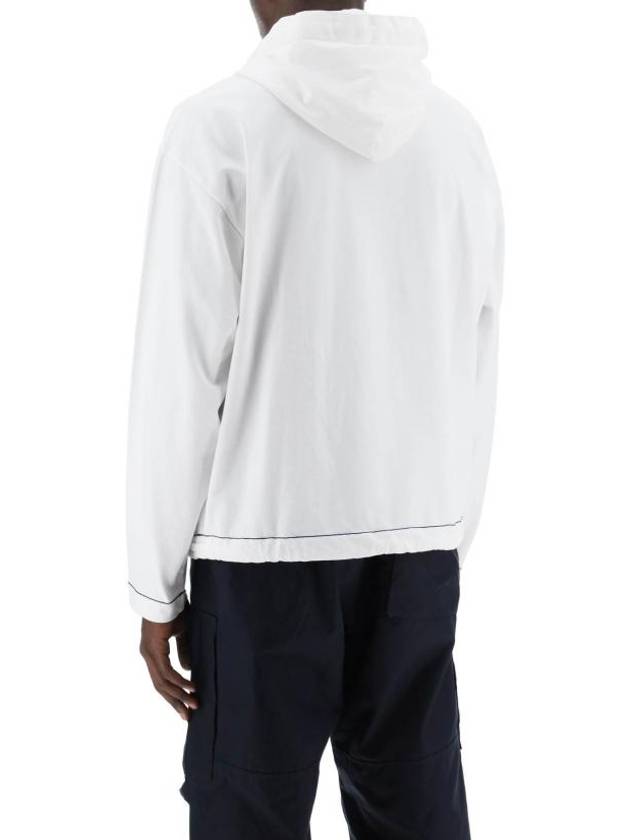 Old Treatment Oversized Fit Cotton Hoodie White - STONE ISLAND - BALAAN 4