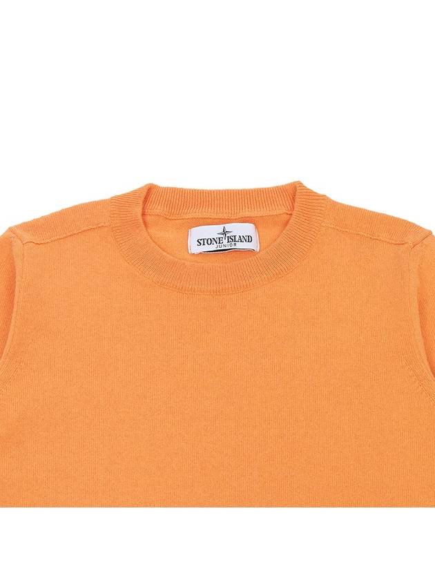 Kids Crewneck Knit Top Orange - STONE ISLAND - BALAAN 4