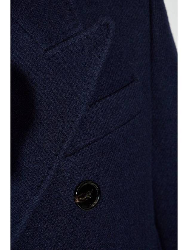 Ami Alexandre Mattiussi Wool Coat, Women's, Navy Blue - AMI - BALAAN 5