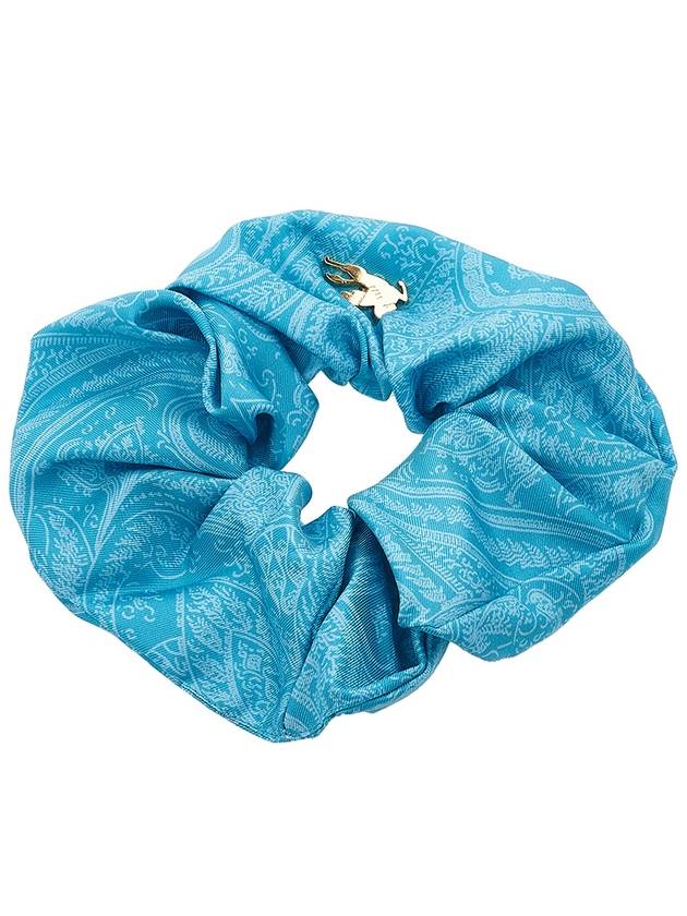 Paisley Pegasus Logo Scrunchy Blue - ETRO - BALAAN 5