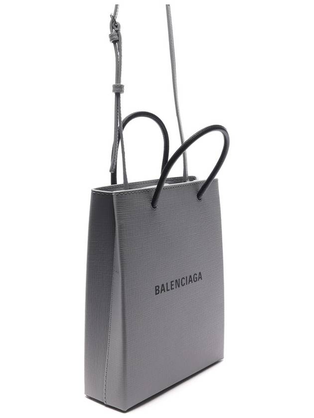 Logo Top Handle Tote Bag Grey - BALENCIAGA - BALAAN 4