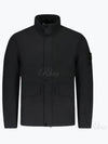 Logo Light Soft Shell Jacket Black - STONE ISLAND - BALAAN 2