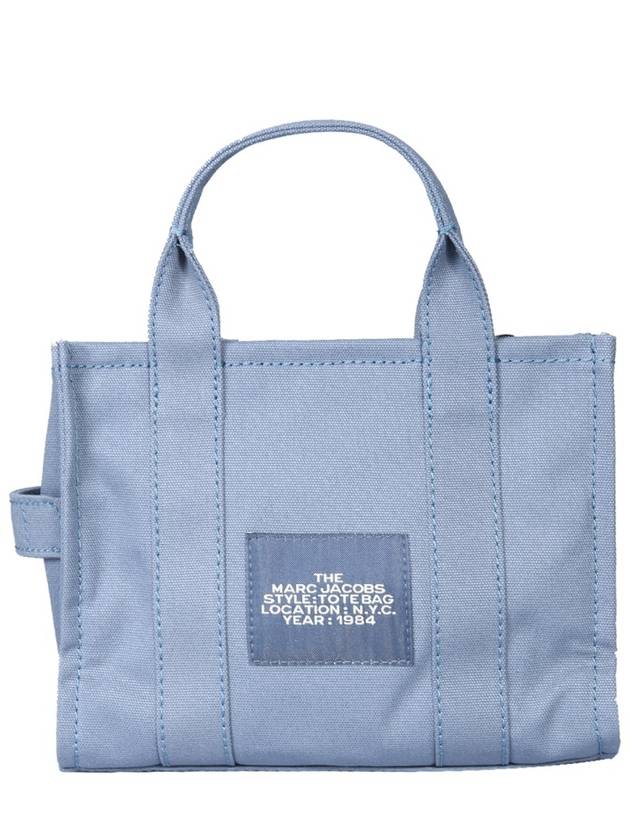 Logo Small Canvas Tote Bag Blue Shadow - MARC JACOBS - BALAAN 12