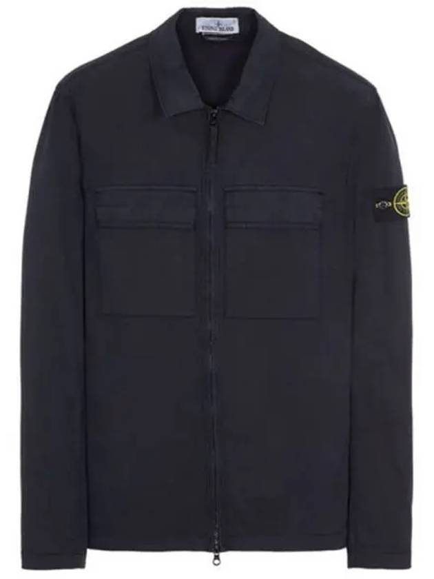 Wappen Patch Double Pocket Cotton Zip-Up Jacket Dark Navy - STONE ISLAND - BALAAN 2