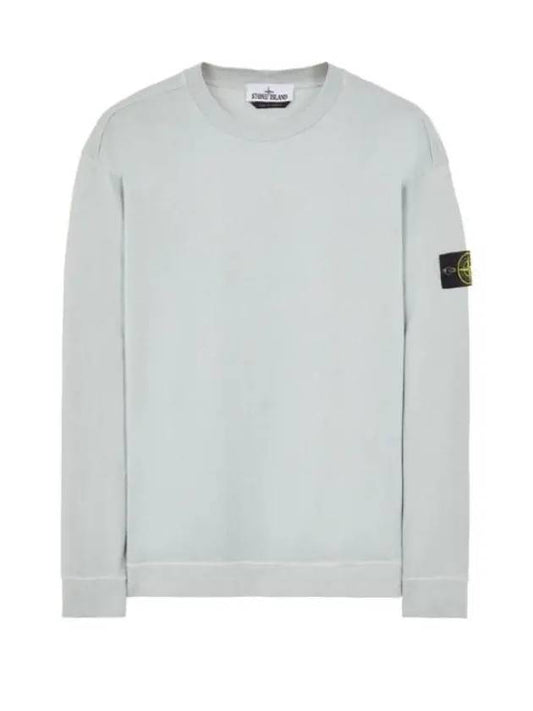 Men's Wappen Patch Crew Neck Sweatshirt Light Grey - STONE ISLAND - BALAAN 2