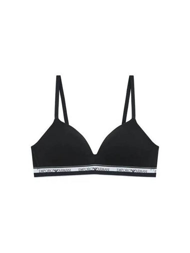 UNDERWEAR Women s Logo Line Band Triangle Bra Black - EMPORIO ARMANI - BALAAN 1