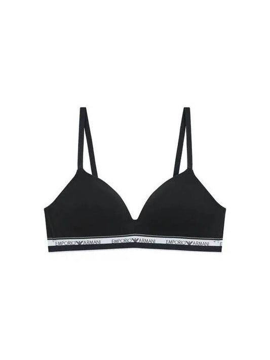 UNDERWEAR Women s Logo Line Band Triangle Bra Black - EMPORIO ARMANI - BALAAN 1