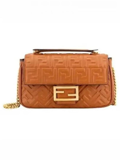 Baguette Medium Nappa Leather Chain Shoulder Bag Brown - FENDI - BALAAN 2