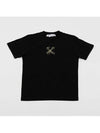 Splash Arrow Slim Short Sleeve T-Shirt Black Beige - OFF WHITE - BALAAN 2