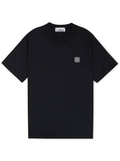 Organic Cotton Short Sleeve T-Shirt Black - STONE ISLAND - BALAAN 2