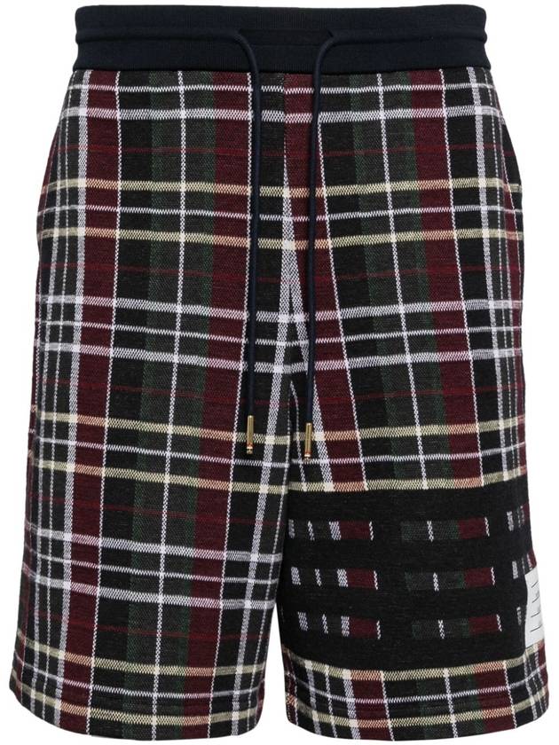 Men's Jacquard Check Shorts - THOM BROWNE - BALAAN 3