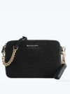 Jet Set Medium Crocodile Embossed Leather Cross Bag Black - MICHAEL KORS - BALAAN 2