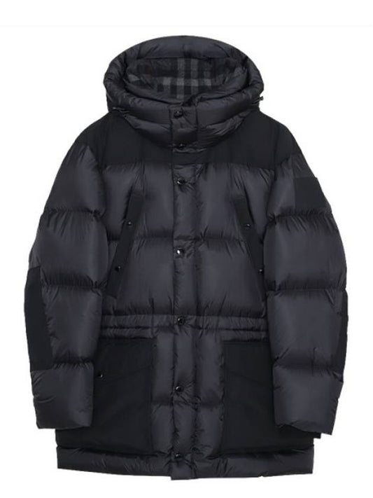 Logo Applique Nylon Puffer Coat Black - BURBERRY - BALAAN 2