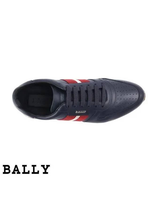 Astell Leather Low-Top Sneakers Navy - BALLY - BALAAN 4