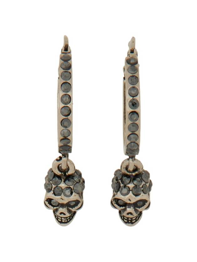 skull hoop earrings silver - ALEXANDER MCQUEEN - BALAAN 2