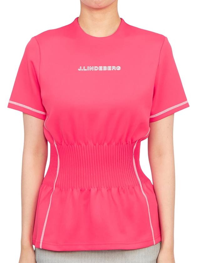 Kim short sleeve t-shirt pink - J.LINDEBERG - BALAAN 2