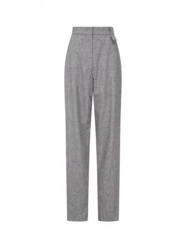 Women s Tapered Stretch Wool Pants Melange Gray 270556 - EMPORIO ARMANI - BALAAN 1