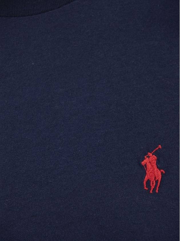 Embroidered Logo Cotton Short Sleeve T-Shirt Navy - POLO RALPH LAUREN - BALAAN 5