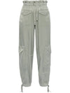 Washed Satin Track Pants Grey - GANNI - BALAAN 3