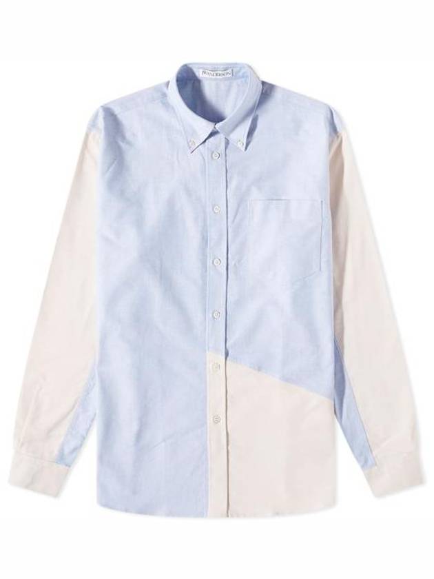 Patchwork Classic Fit Long Sleeve Shirt Light Blue - JW ANDERSON - BALAAN 2