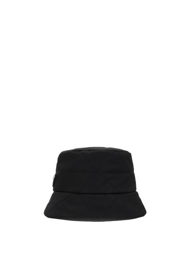 Triangular Logo Quilted Lineylon Bucket Hat Black - PRADA - BALAAN 2