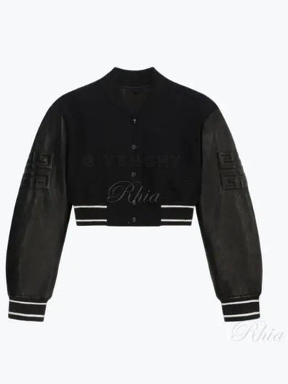 4G wool leather short bomber jacket black - GIVENCHY - BALAAN 2