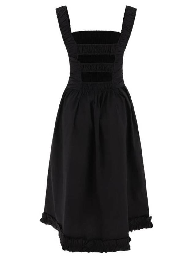 Midi Dress F9344099 Black - GANNI - BALAAN 3