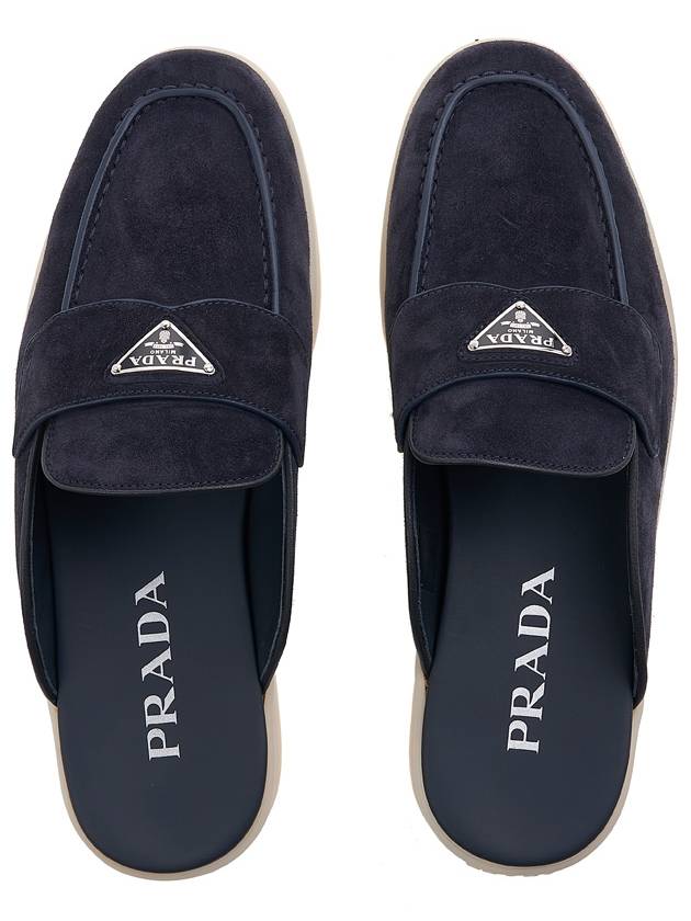 Suede Bloafers Navy - PRADA - BALAAN 7