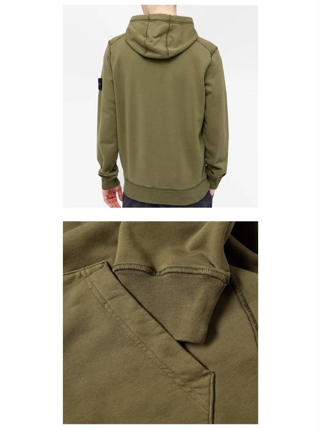 Wappen Patch Cotton Hoodie Khaki - STONE ISLAND - BALAAN 6