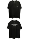 Back Logo Cotton Short Sleeve T-Shirt Black - WOOYOUNGMI - BALAAN 5