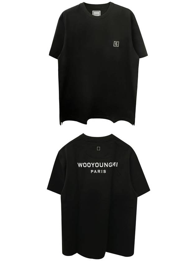 back logo cotton short sleeve t-shirt black - WOOYOUNGMI - BALAAN 5