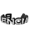 Metal Logo Bangle Bracelet Silver - BALENCIAGA - BALAAN 3