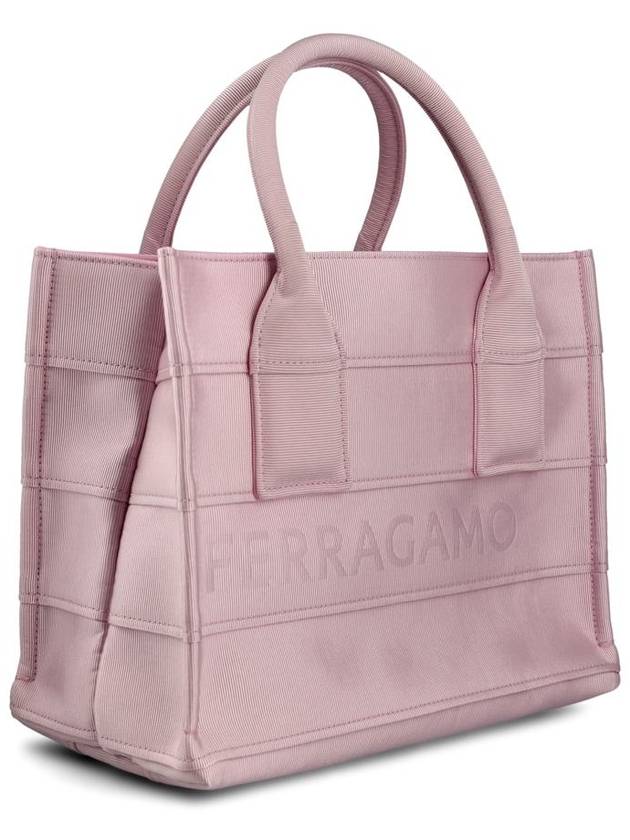 Logo Signature Tote Beach Bag Pink - SALVATORE FERRAGAMO - BALAAN 3