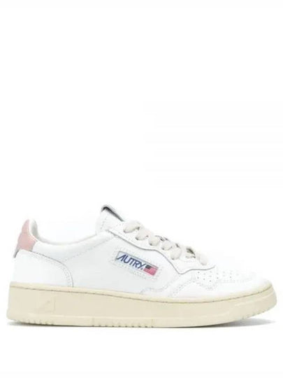 Medalist Pink Tab Leather Low Top Sneakers White - AUTRY - BALAAN 2