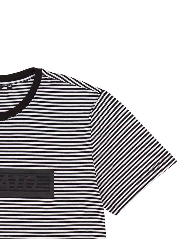 Round neck striped short sleeve t-shirt STEE121 - IKALOOOK - BALAAN 4