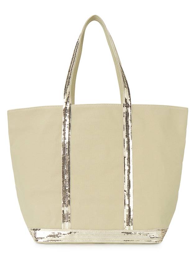 Cabas Moyen Sequin Tote Bag Beige - VANESSA BRUNO - BALAAN 2