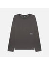 Shadow Project Logo Long Sleeve T-Shirt Charcoal - STONE ISLAND - BALAAN 3