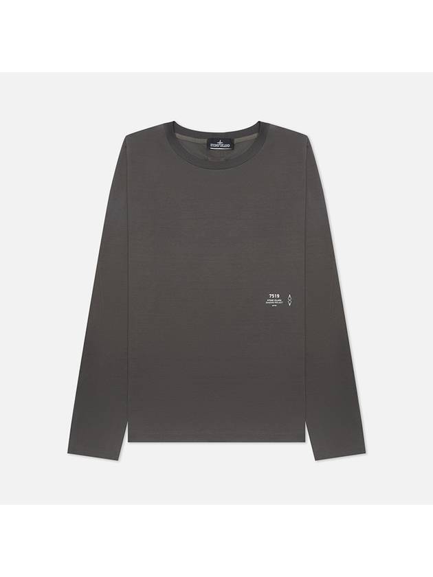 Shadow Project Logo Long Sleeve T-Shirt Charcoal - STONE ISLAND - BALAAN 3