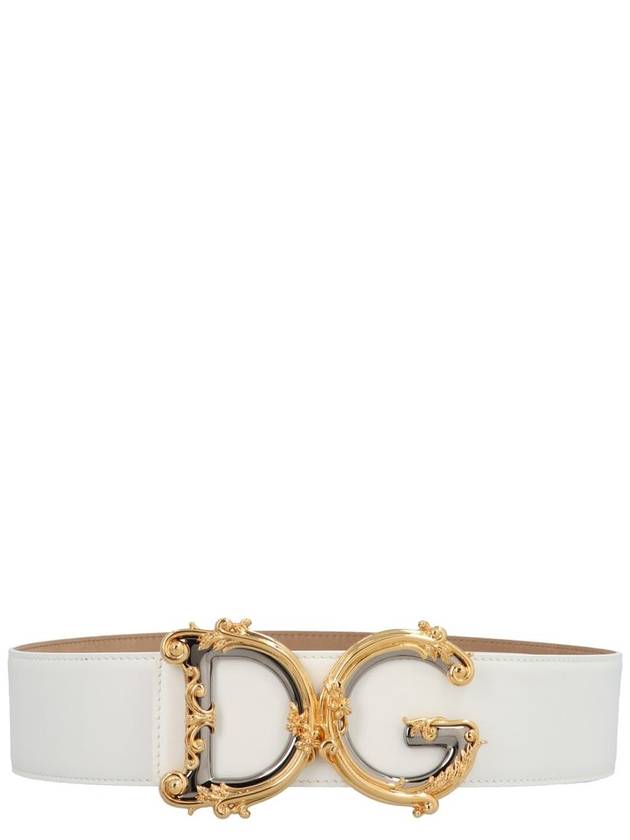 gold DG leather belt white - DOLCE&GABBANA - BALAAN 2